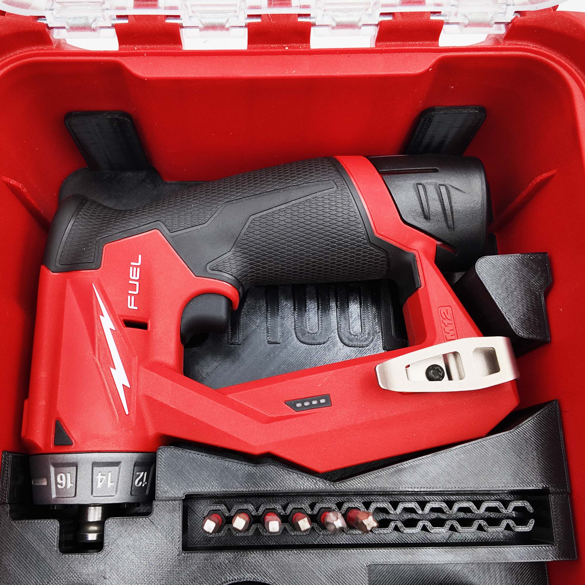 M12 Fuel Monteringsdrill Organizer for Milwaukee Compact Packout - Bilde 3